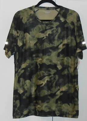 HOMBRE VIEJO AZUL MARINO ACTIVO ULTRA SUAVE VERDE CAMUFLAJE RESPIRAR EN HENLEY - TALLA XLARGE Foto 1 de 2
