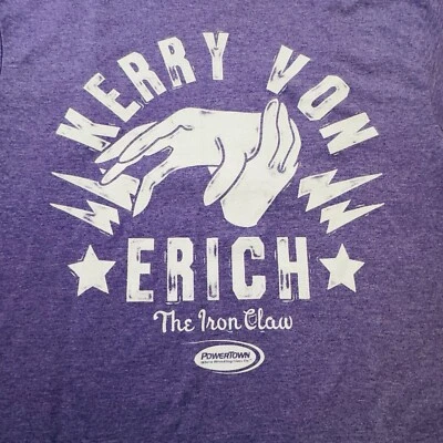 Camisa Powertown Von Erich Iron Garra Icons Grande Púrpura Foto 1 de 4