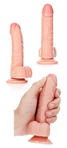 Fallo realistico piccolo vaginale anale con ventosa e testicoli mini dildo pene - Foto 1 di 8