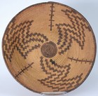 Fine Antique Apache Basket bowl with Lightning Motif