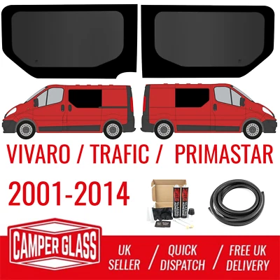 Vauxhall Vivaro PREMIUM TINTED SIDE WINDOWS WITH FITTING KIT 01-14 - Image 1 of 4