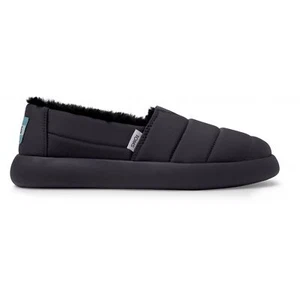 TOMS ALPARGATA MALLOW Womens Warm Faux Fur Lining Vegan Trainers Dark Grey