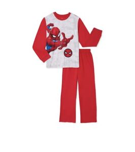 Spider-man Boys Long Sleeve Top and Pants Red 2pc Pajama Set Size 4 / 5 New
