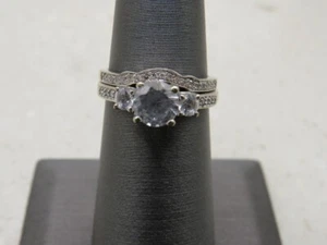 10K White Gold Topaz Lady's Ring, 3.3g, Size:6.25 (TDY026373) - Picture 1 of 5
