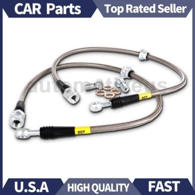 Front Brake Hydraulic Hose 1X StopTech For Infiniti G35 2003 2004 2005 2006 2007 - Image 1 of 4