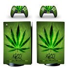 AU Sticker for PS5 Console Disc Version Full Vinyl Wrap Decal Cover -Weed #1