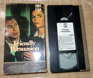 FREUNDLICHE ÜBERZEUGUNG VHS TONBAND GARY COOPER DOROTHY MCGUIRE 1956 BÜRGERKRIEGSFILM - Bild 1 von 5