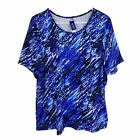 Swimsuits for All Swim Tee Top Womens Plus Size 20 Blue Chlorine Resistant NEW
