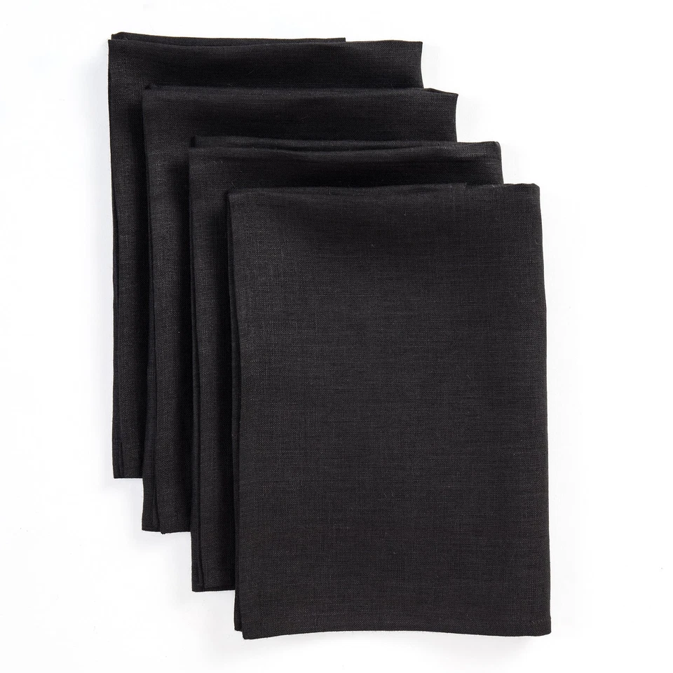 Linen Dinner Napkins Set of 4 for Fall and Christmas, Solid, 20 x 20 Inch, Fete - Image 1 of 1