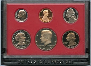 1980 United States Proof Set 6 Coins U.S. Mint San Francisco - Picture 1 of 3
