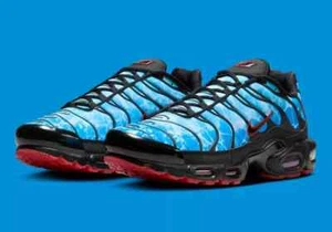 Nike Mens Sz 10 Air Max Plus TN Shark Attack Baltic Blue Black HQ3824-001 nby - Picture 1 of 6