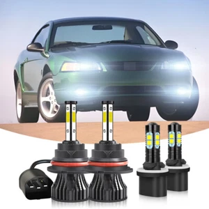 Combo de faros antiniebla altos bajos 6000K LED para Ford Mustang 1994-2004 - Imagen 1 de 18