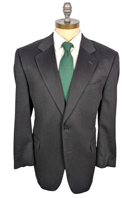Blazer JACK VICTOR 100% Cachemira Loro Piana 2 Btn Talla 44R Negro SUAVE Foto 1 de 4
