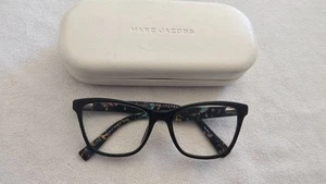 Marc Jacobs 07 black patterned cat's eye glasses frames. With case. - Picture 1 of 9