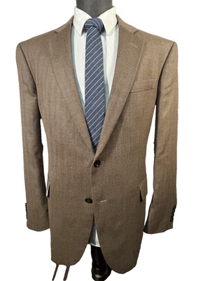Chaqueta Blazer Abrigo Deportivo de Lana STAFFORD Para Hombres Marrón ESPIGA AJUSTE CLÁSICO 44R Foto 1 de 4