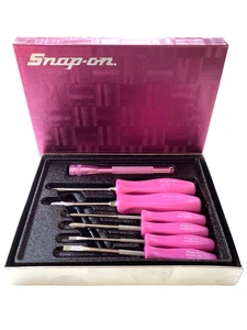 Snap On NEW 7 Piece PINK 1995 Mother’s Day Screwdriver & Flashlight Set SDSMOM95 - Picture 1 of 11