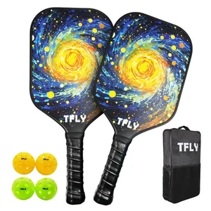 Pickleball Paddles Set of 2, Lightweight Fiberglass Surface Pickleball Racket... - Picture 1 of 6