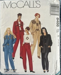 Chaqueta, top y pantalón de colección McCall's Misses patrón 8466 talla 14-16-18 - Imagen 1 de 2