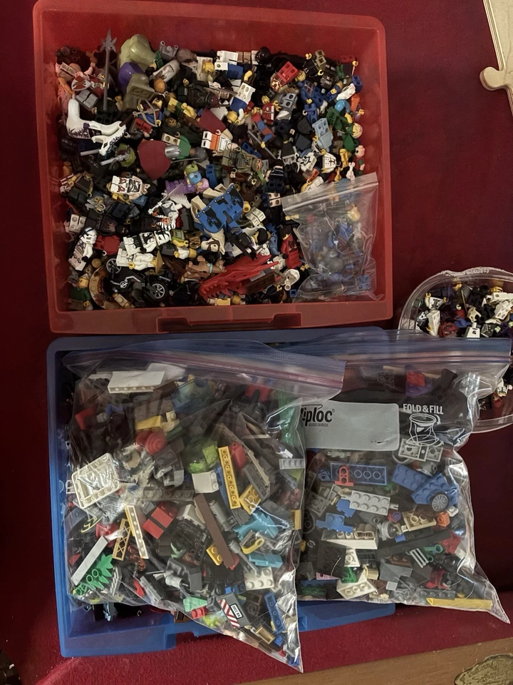 Limpio 100% Genuino LEGO 5 LB Lotes Libras Granel Desinfectado con 5 MINIFIGURAS GRATIS Foto 1 de 1