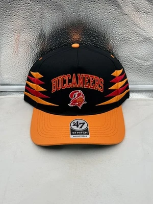 Tampa Bay Buccaneers NFL '47 Marca Negro Diamante Enganche Snapback Sombrero Ajustable Foto 1 de 4