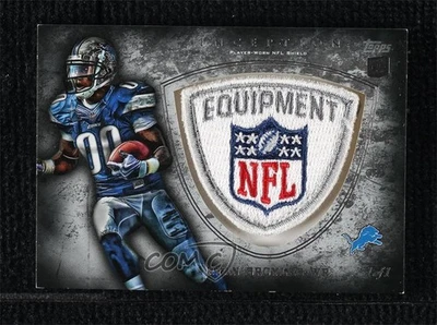 2012 Topps Inception Rookie NFL Logo 1/1 Ryan Broyles #SLP-RB Patch RC Shield - Image 1 of 2