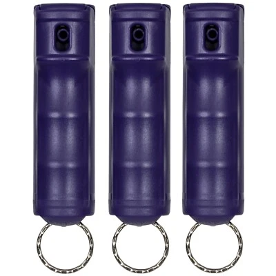 3 Police Magnum Pimienta Spray 1/2oz Púrpura Abatible Top Llavero Defensa Modelo Más Nuevo Foto 1 de 4