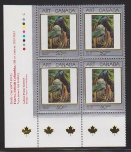 1991 Canada SC# 1310 LL - Masterpieces of Canada Art-4 Plate Block M-NH # 3292c - Picture 1 of 1