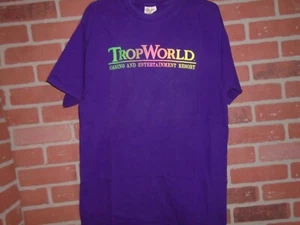 TROPWORLD CASINOS VINTAGE 1990S MENS TSHIRT SIZE LARGE BY COTTON EXCHANGE - Picture 1 of 3