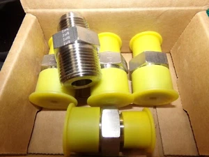 (Lot of 5) Parker 10-12 FTX-SS, Triple-Lok - Male Connector 37° Flare / NPTF (c) - Picture 1 of 7