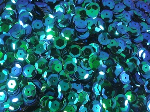 Taza de lentejuelas 10 mm verde pavo real AB 100 g paquete a granel cuentas de baile artesanales - Imagen 1 de 1