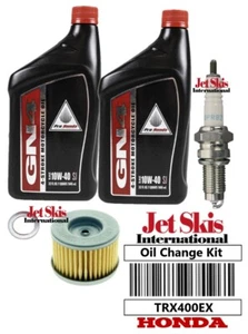 OEM Honda TRX400EX TRX 400 EX Oil Change Kit NGK Spark Plug Oil Filter & Washer - Picture 1 of 5