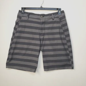 Lululemon Shorts Mens 34 x 10 Casual Chino Striped Pockets Stretch Commissioner - Picture 1 of 7