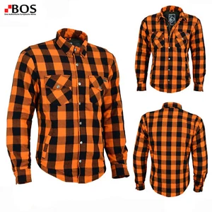 Camisa de leñador de aramida para hombre naranja chaqueta de moto camisa de moto nueva - Imagen 1 de 5