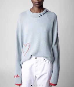 Zadig & Voltaire Ladies Cashmere Sweater Round Neck Long Sleeve Top