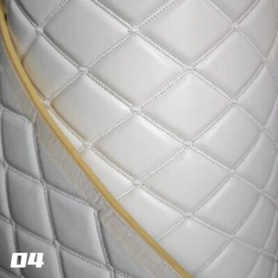 Esponja gruesa acolchada de 6 mm tela de imitación de cuero bordado material interior de coche Foto 1 de 4