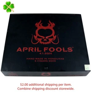 Asylum April Fools' 4.1.2024 90 x 9 Empty Wood Cigar Box 13" x 11" x 2.5" * - Picture 1 of 12