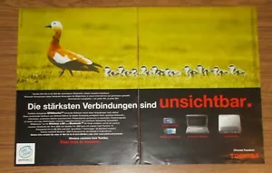 Seltene Werbung TOSHIBA SATELLITE 4600 TECRA 8200 Notebooks Portable PCs 2001 - Bild 1 von 1