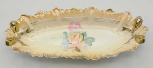 Antique RS Prussia Celery Bowl with Bow Design 9"L - Picture 1 of 9