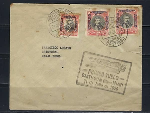 PRIMER VUELO SANTIAGO DE CHILE TO MIAMI- CANAL ZONE 19 JULIO 1929 RARE - Picture 1 of 2