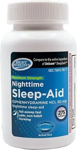 RIGHT REMEDIES Diphenhydramine HCI, 50 mg Nighttime Sleep Aid-275 soft gels - Picture 1 of 1