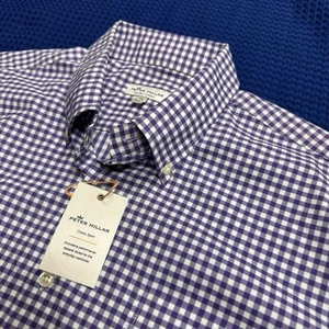 Peter Millar Summer Comfort Button Down Shirt Men's XL Performance Purple NEW - Picture 1 of 11