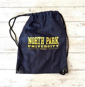 North Park University Chicago dunkelblau Kordelzug Tasche Rucksack 15x13 Zoll NEU - Bild 1 von 2