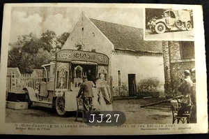 Nr. 805/27 -Cpa Militär AUTO-KAPELLE DER BELGISCHEN ARMEE geschrieben ww1 - Bild 1 von 2