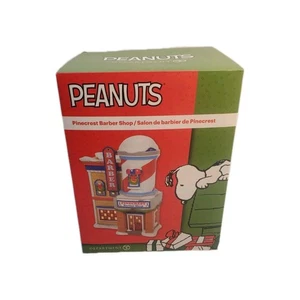 Dept 56 Peanuts Village Pinecrest Barber Shop 6007735 Snoopy Dog Charlie Brown  - Picture 1 of 5