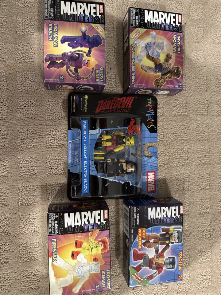Marvel MiniMates (10) Wolverine, Colossus, Iceman, Firestar, Coisa, Homem de Ferro e Mais - Imagem 1 de 4