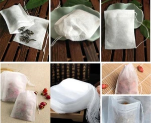 100-Pack 8×10 cm Non-Woven Disposable Tea Bags – Empty Herb & Loose Leaf Filter - Picture 1 of 6