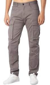 ITALYMORN Mens Cargo Work Pants Relaxed Fit Casual Outdoor Military Stone Grey - Picture 1 of 7