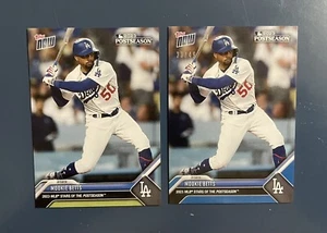 2023 ToppsNow Stars of postseason Mookie Betts PS-22 Navy 33/49 + Base Dodgers - Picture 1 of 4