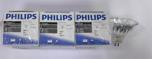 3x 50W Philips MR16 GU5.3 12V Halogen 36 Deg Spot Light Bulbs Lamp UV Block - Picture 1 of 5