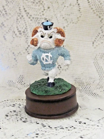 NORTH CAROLINA TAR HEELS RAMESES MASCOT MUSICAL RESIN DESKTOP FIGURINE 208 6" Cover